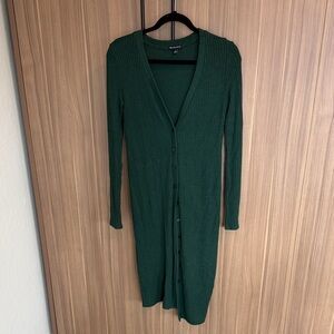 Beyond Yoga Deep Green Long Cardigan